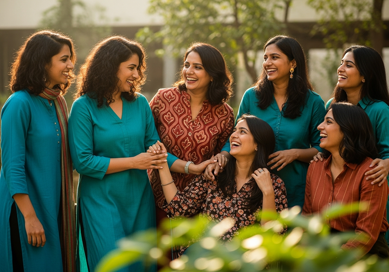 Women building community together